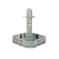 Thumbnail for Portofino Cast Stone Outdoor Garden Fountain With Spout Fountain Tuscan 