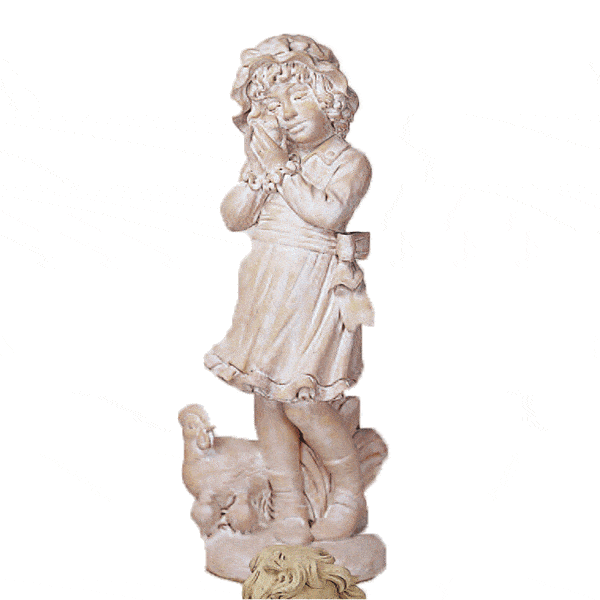 Chicken Farm Girl Asian Collection Statues Tuscan 