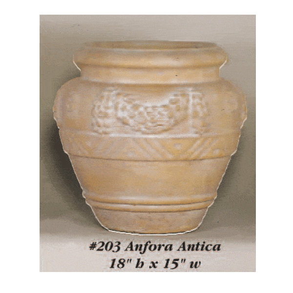 Anfora Antica Cast Stone Outdoor Garden Planter Planter Tuscan 