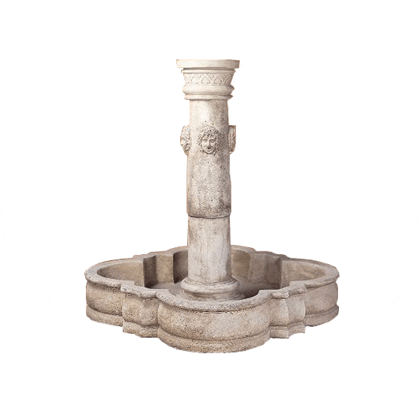 Villa Ada Outdoor Cast Stone Garden Fountain With Spout Fountain Tuscan 