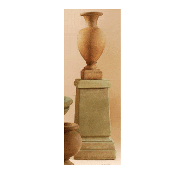 Hampton Pedestal Tall Cast Stone Outdoor Garden Planter Tuscan 