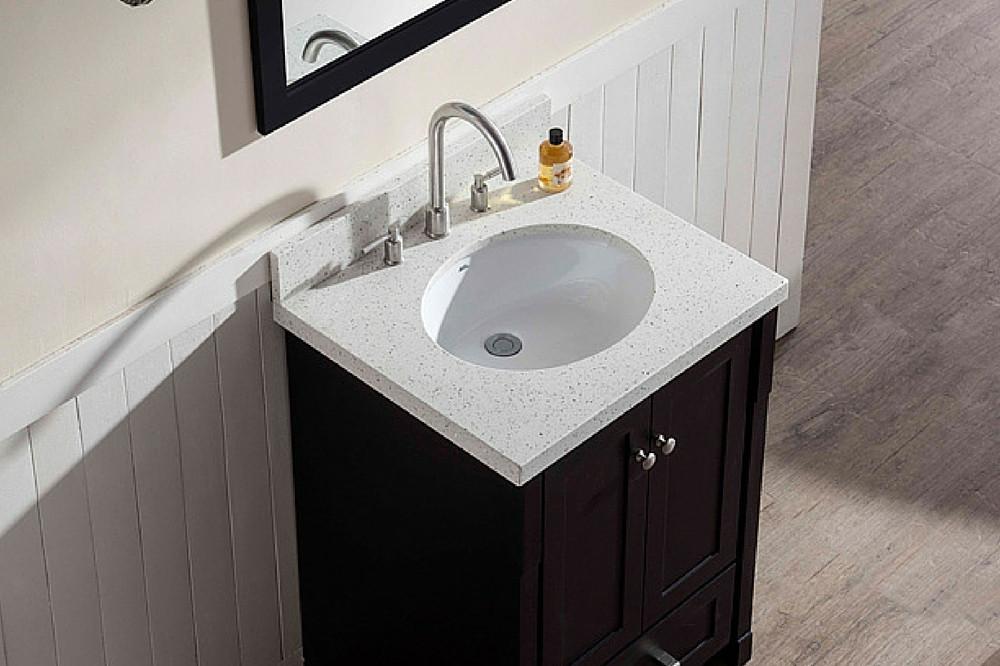 ARIEL Adams 25" Single Sink Bathroom Vanity Set in Black Vanity ARIEL 