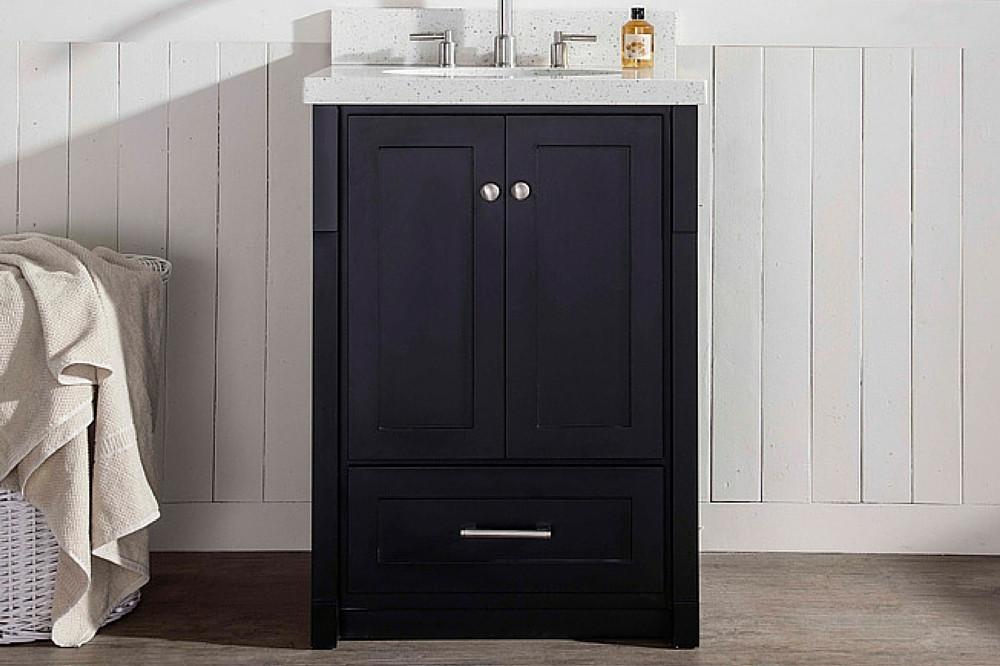 ARIEL Adams 25" Single Sink Bathroom Vanity Set in Black Vanity ARIEL 