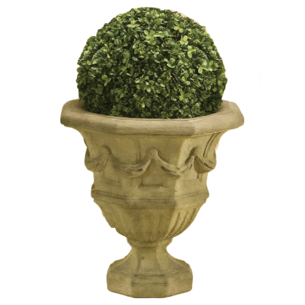 Octo Garland Urn Cast Stone Outdoor Garden Planter Planter Tuscan 