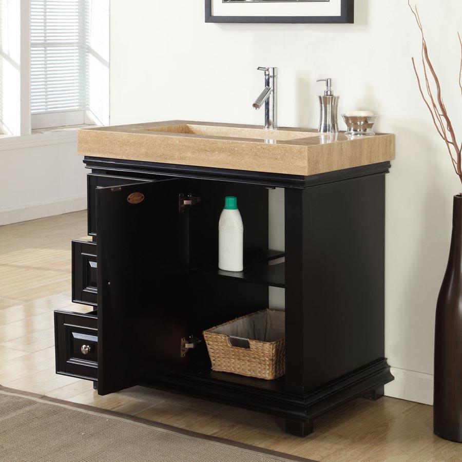 Silkroad 36" Modern Single Sink Bathroom Vanity Vanity Silkroad Exclusive 