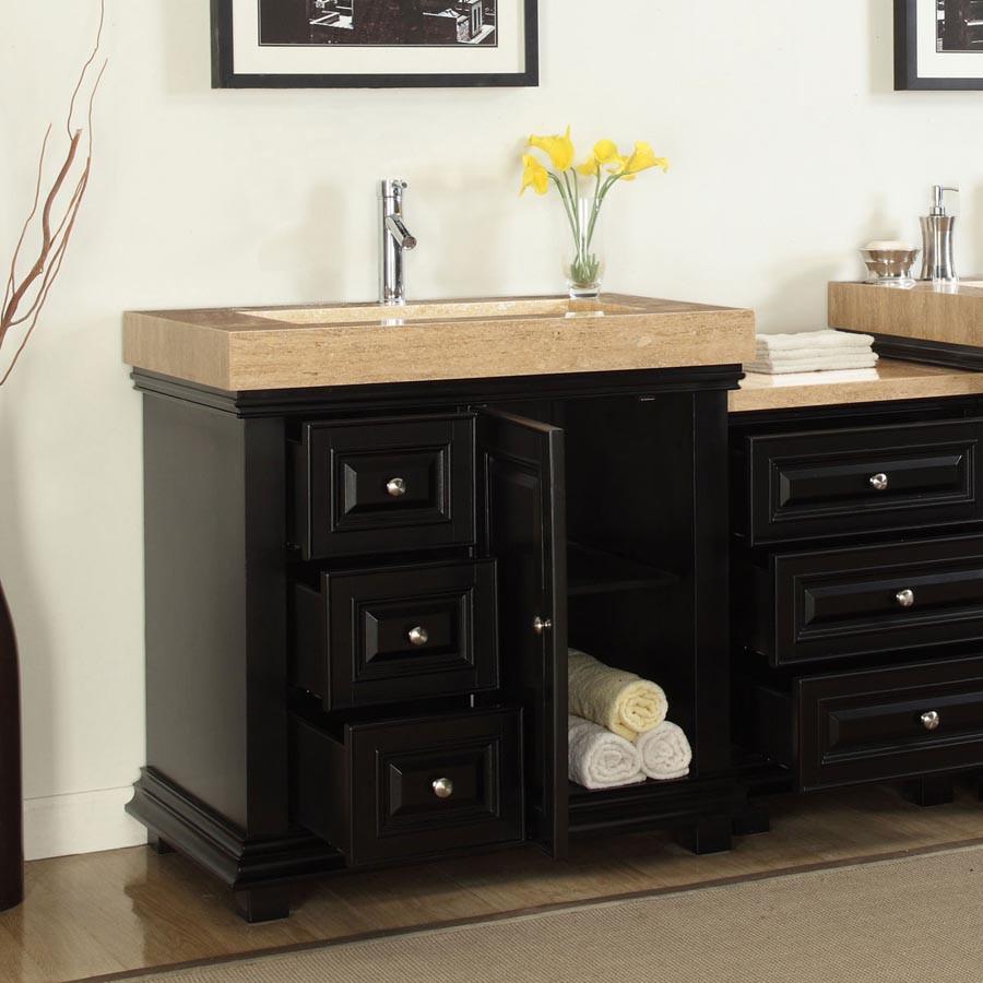 Silkroad 55.5" Modern Single Sink Bathroom Vanity Vanity Silkroad Exclusive 