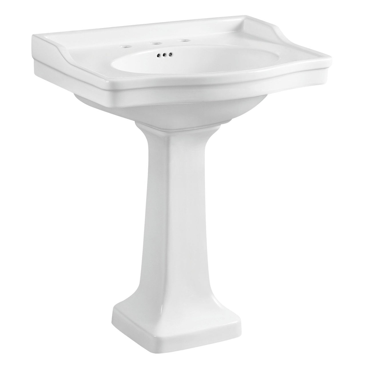 Kingston Brass VPB3308 Porcelain Pedestal Sink, White Pedestal Sink Kingston Brass Default Title 