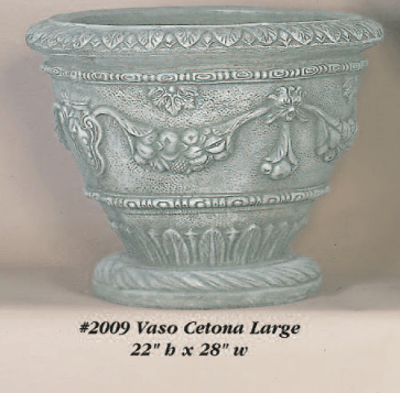Vaso Cetano Cast Stone Outdoor Garden Planter Planter Tuscan 