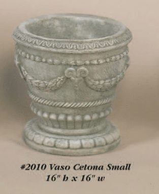 Vaso Cetano Cast Stone Outdoor Garden Planter Planter Tuscan 