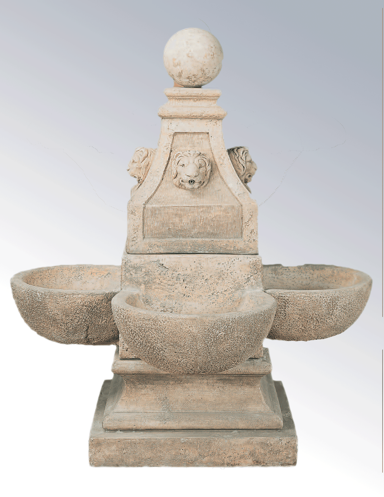 Venetian Cast Stone Outdoor Garden Fountain with Spout Fountain Tuscan 