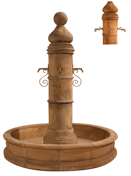 Ventoux Pond Outdoor Cast Stone Garden Fountain For Spouts Fountain Tuscan 