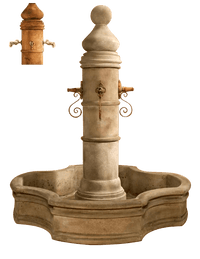 Thumbnail for Ventoux Pond Outdoor Cast Stone Garden Fountain W/ 70