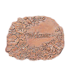 Welcome Plaque Cast Stone Outdoor Asian Collection Wall Ornament Tuscan 