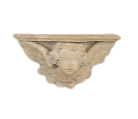 Thumbnail for Winged Angel Shelf Cast Stone Outdoor Asian Collection Wall Ornament Tuscan 