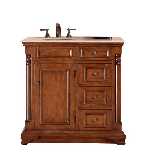 Silkroad 36" Traditional Single Sink Bathroom Vanity Vanity Silkroad Exclusive 