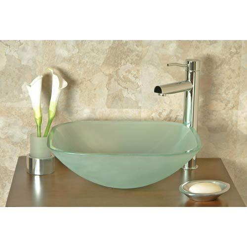 Cantrio Glass Square Vessel Sink GS-101F Glass Series Cantrio 
