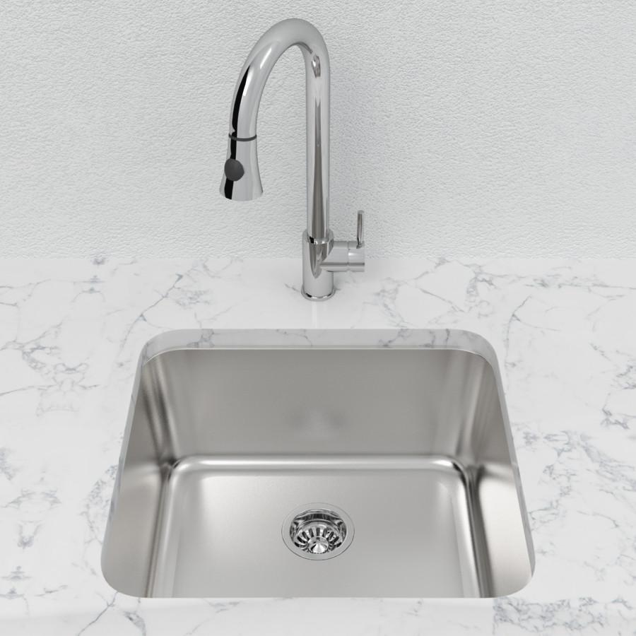Cantrio Single Bowl 20" Stainless Steel undermount Kitchen sink Kitchen Steel Series Cantrio 