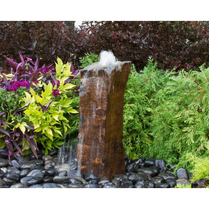 Real Stone Fountains ABBC124 Fountain Kit - 24″ Medium Basalt Fountain Blue Thumb 