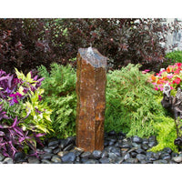 Thumbnail for Real Stone Fountains ABBC130 Fountain Kit - 30″ Large Basalt Fountain Blue Thumb 