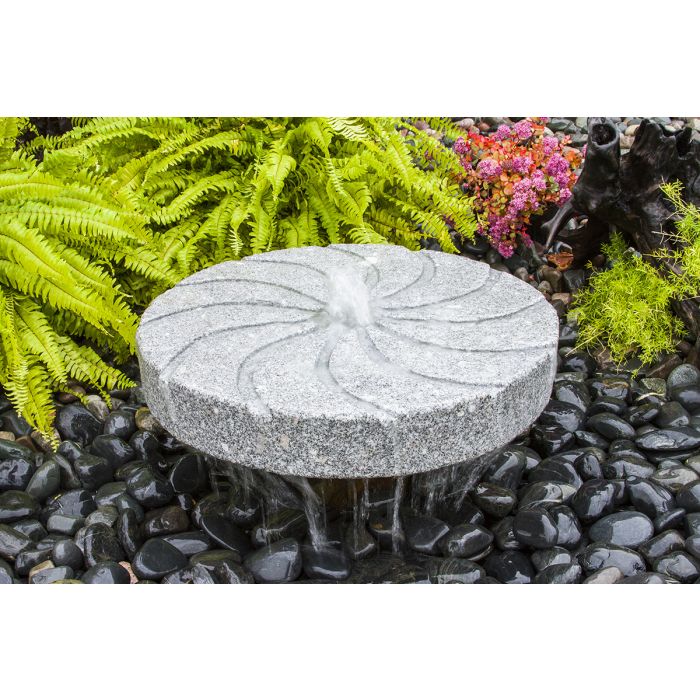 Real Stone Fountains ABMS26S Mill Stone Fountain Kit - 26″ Swirl Style Fountain Blue Thumb 