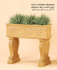 Thumbnail for Adeline Maidens Planter Box with Legs Cast Stone Outdoor Garden Planter Planter Tuscan 