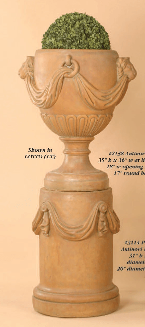 Atinori Urn Cast Stone Outdoor Garden Planter Planter Tuscan 