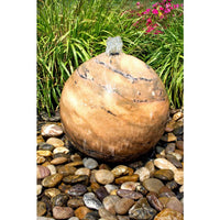 Thumbnail for Real Stone Fountains ABART4416 16″ Yellow Onyx Sphere Fountain Fountain Blue Thumb 