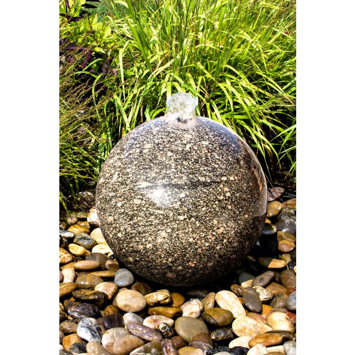 Real Stone Fountains ABART4520 20″ Peacock Green Sphere Fountain Fountain Blue Thumb 