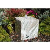 Thumbnail for Real Stone Fountains ABART16G 16″ Glacier Marble Cube Fountain Fountain Blue Thumb 