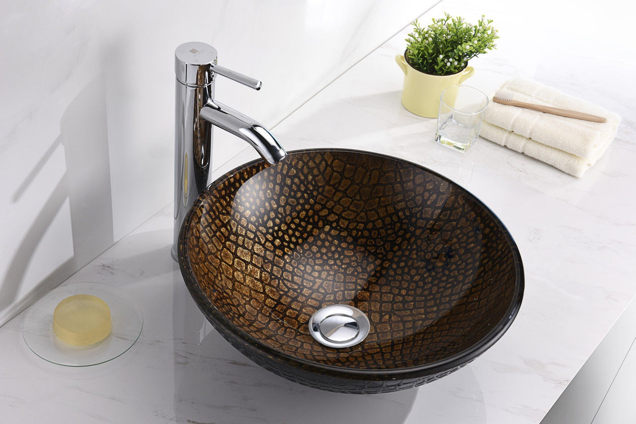 ANZZI Nile Series LS-AZ199 Vessel Sink - Glass Bathroom Sink ANZZI 