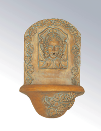 Thumbnail for Bacco Wall Cast Stone Outdoor Garden Fountain With Spout Fountain Tuscan 