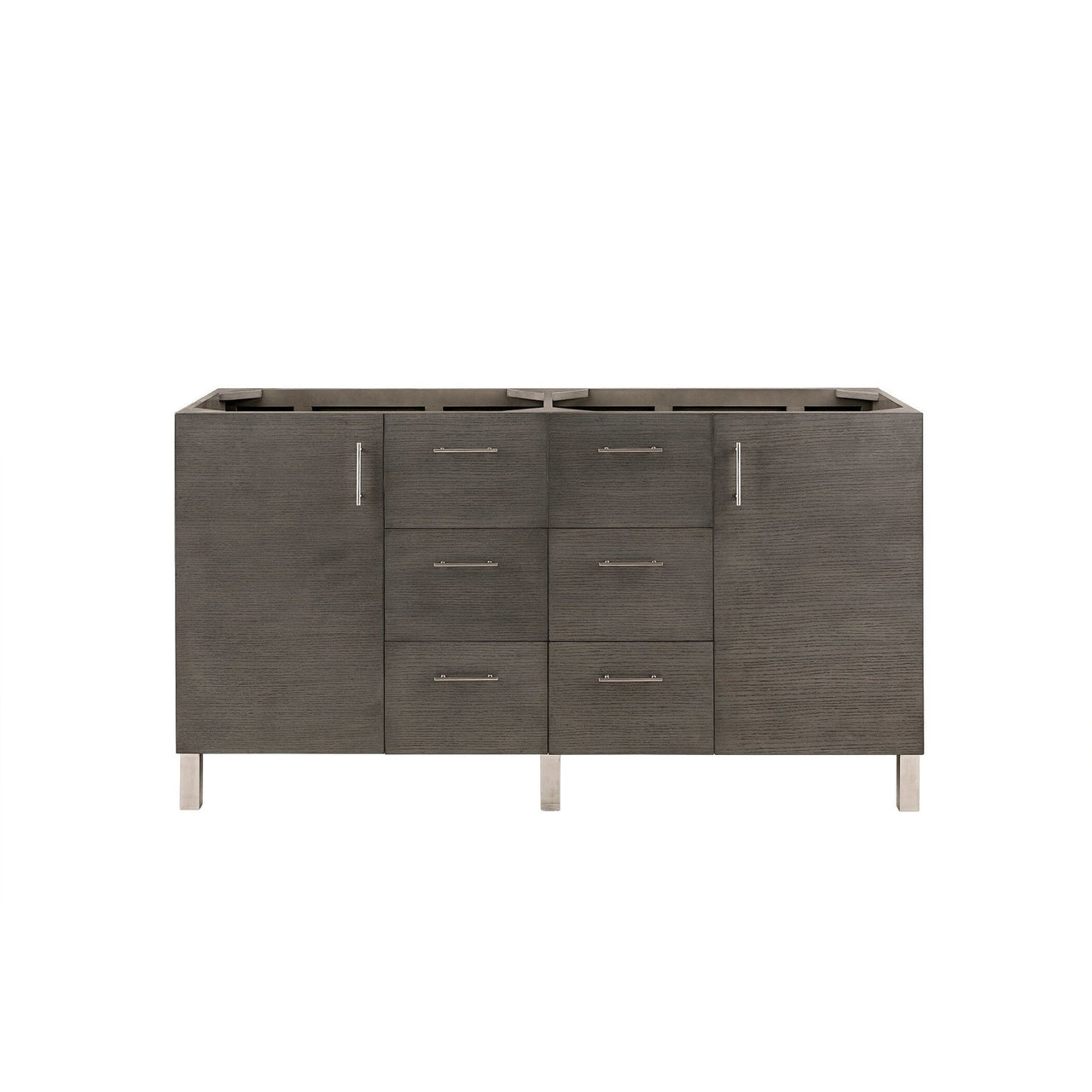 James Martin Metropolitan 60" Double Vanity Vanity James Martin Silver Oak Cabinet Only 