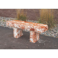 Thumbnail for Real Stone Fountains ABBR045 Red Onyx Bench - 45″ Bench Blue Thumb 
