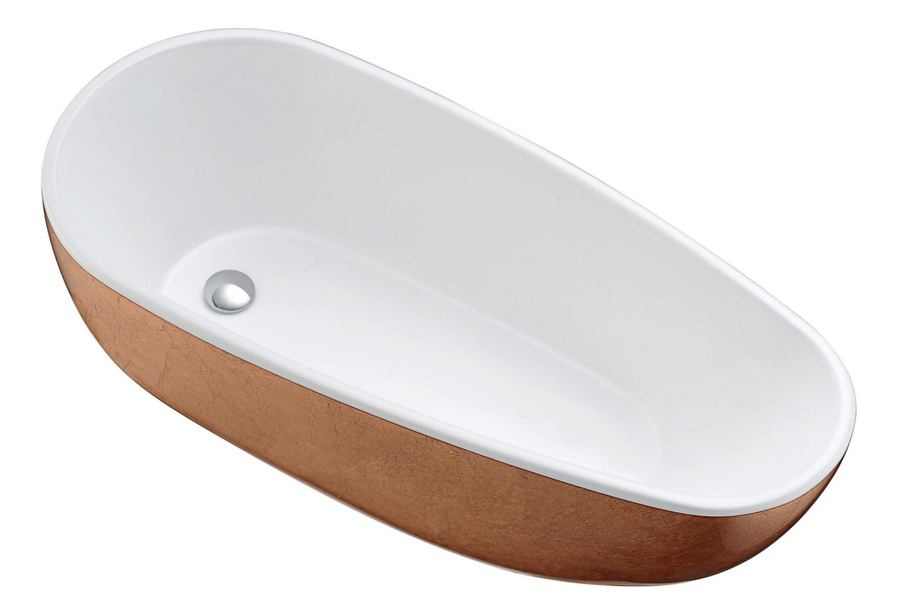 ANZZI Bishop Series 5.53 ft. Freestanding Bathtub in Rose Gold FreeStanding Bathtub ANZZI 