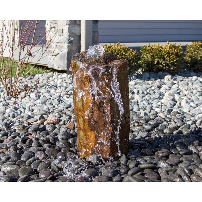 Real Stone Fountains ABBC118 Fountain Kit - 18″ Small Basalt Fountain Blue Thumb 