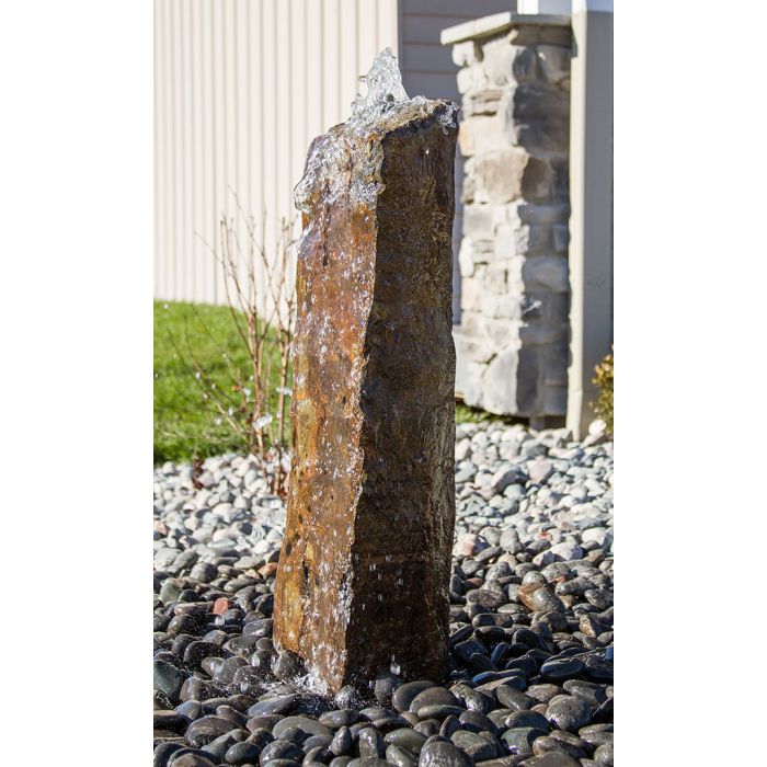Real Stone Fountains ABBC130 Fountain Kit - 30″ Large Basalt Fountain Blue Thumb 