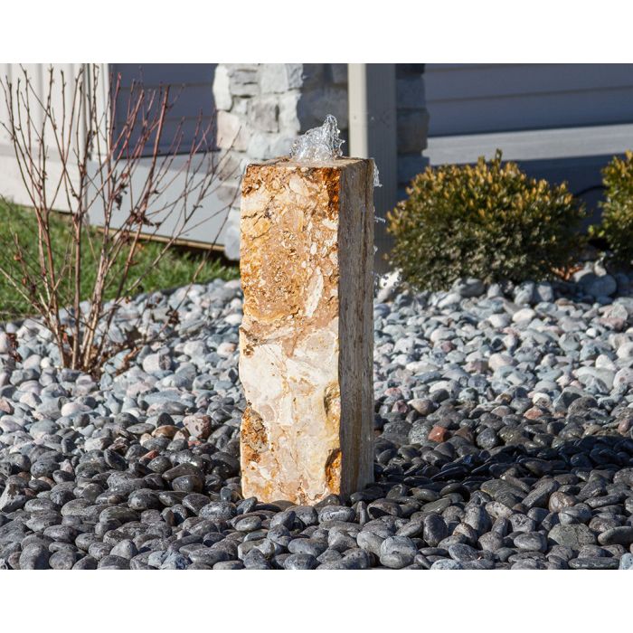 Real Stone Fountains ABTV124 Travertine Fountain Kit - Medium 24″ Fountain Blue Thumb 