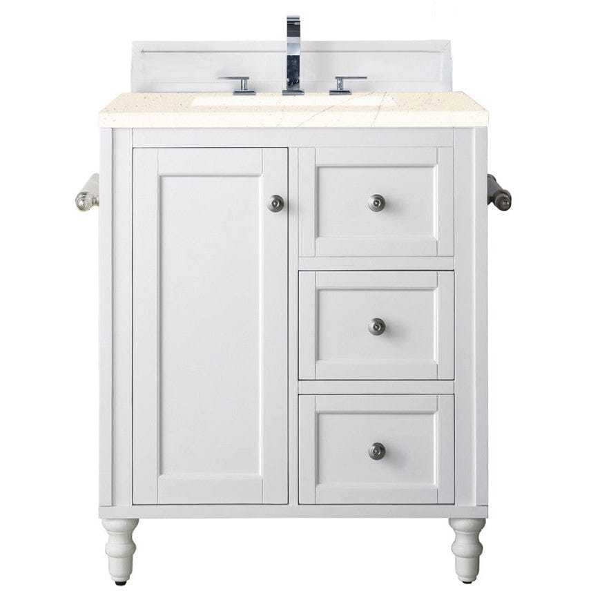 James Martin Copper Cove Encore 30" Single Vanity Vanity James Martin Bright White w/ 3 CM Eternal Marfil Quartz Top 