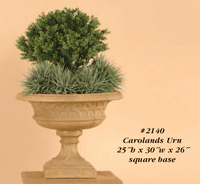 Thumbnail for Carolands Urn Cast Stone Outdoor Garden Planter Planter Tuscan 