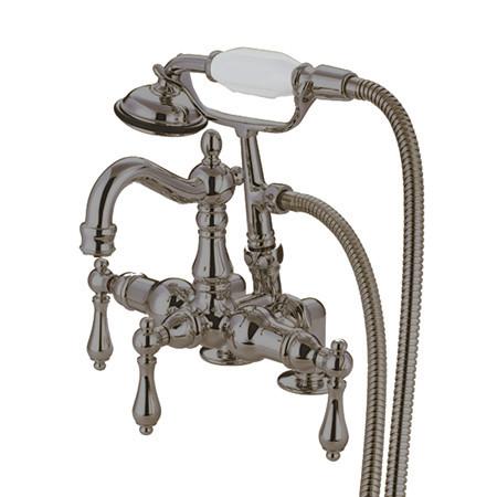Kingston Brass Vintage 3-3/8" Deck Mount Clawfoot Tub Filler with Hand Shower Clawfoot Tub Filler Kingston Brass 