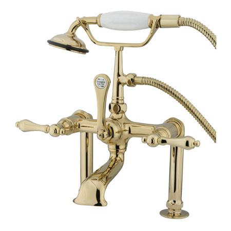 Kingston Brass Vintage 7" Deck Mount Clawfoot Tub Filler with Hand Shower Clawfoot Tub Filler Kingston Brass 