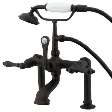Kingston Brass Vintage 7" Deck Mount Clawfoot Tub Filler with Hand Shower Clawfoot Tub Filler Kingston Brass 