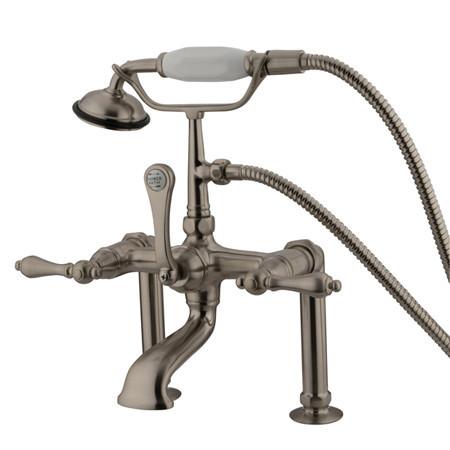 Kingston Brass Vintage 7" Deck Mount Clawfoot Tub Filler with Hand Shower Clawfoot Tub Filler Kingston Brass 