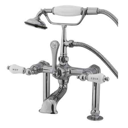 Kingston Brass Vintatge 7" Deck Mount Clawfoot Tub Filler with Hand Shower Clawfoot Tub Filler Kingston Brass 
