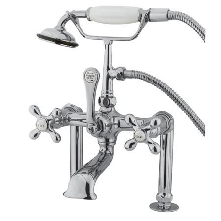 Kingston Brass Vintage 7" Deck Mount Clawfoot Tub Filler with Hand Shower Clawfoot Tub Filler Kingston Brass 