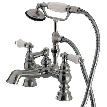Kingston Brass Vintage 7" Deck Mount Clawfoot Tub Filler with Hand Shower Clawfoot Tub Filler Kingston Brass 