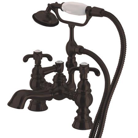 Kingston Brass Vintage 7" Deck Mount Clawfoot Tub Filler with Hand Shower Clawfoot Tub Filler Kingston Brass 