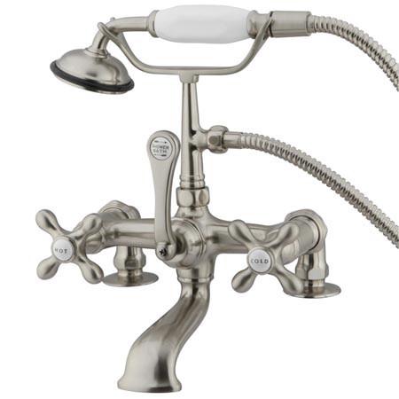 Kingston Brass Vintage 7" Deck Mount Clawfoot Tub Filler with Hand Shower Clawfoot Tub Filler Kingston Brass 