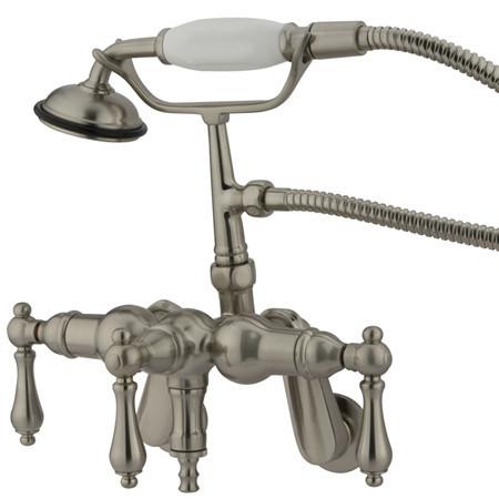Kingston Brass Vintage Adjustable 3-3/8"-10" Center Wall Mount Clawfoot Tub with Hand Shower Clawfoot Tub Filler Kingston Brass 