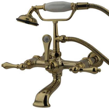 Kingston Brass Vintage Wall Mount Clawfoot Tub Filler with Hand Shower Clawfoot Tub Filler Kingston Brass 